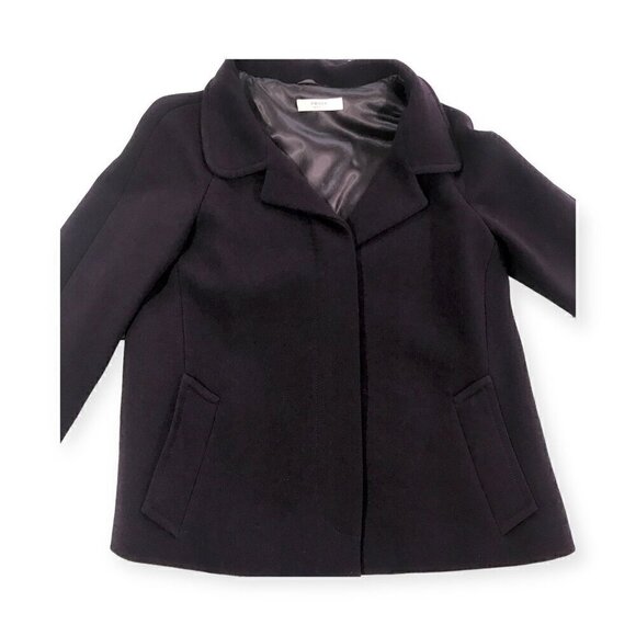 Prada wool dark‎ burgundy/brown  short coat, Size 44 Italian (US 10) - Picture 14 of 15